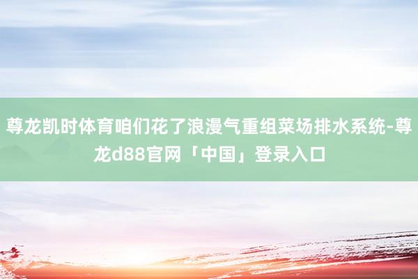 尊龙凯时体育咱们花了浪漫气重组菜场排水系统-尊龙d88官网「中国」登录入口